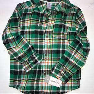 Carters Plaid Flannel NWT
